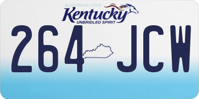KY license plate 264JCW
