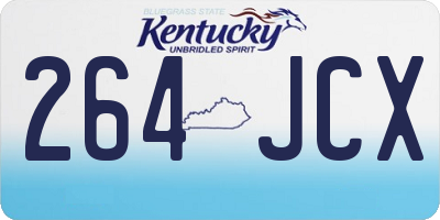 KY license plate 264JCX