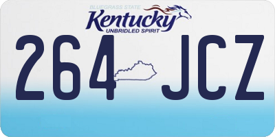 KY license plate 264JCZ