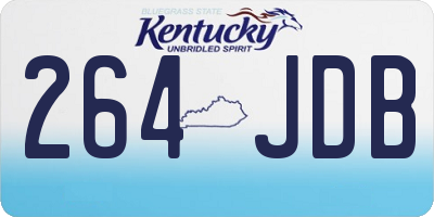 KY license plate 264JDB