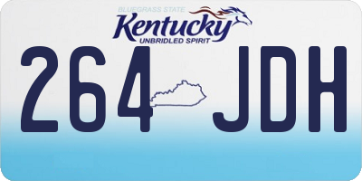 KY license plate 264JDH