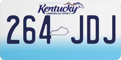 KY license plate 264JDJ