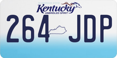 KY license plate 264JDP