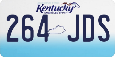 KY license plate 264JDS