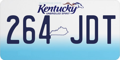 KY license plate 264JDT