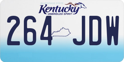 KY license plate 264JDW