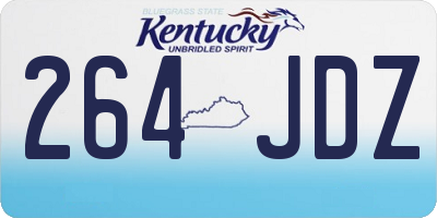 KY license plate 264JDZ