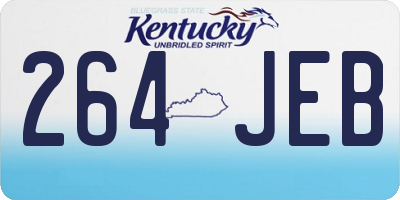 KY license plate 264JEB