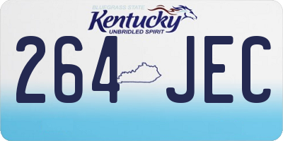 KY license plate 264JEC