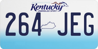 KY license plate 264JEG