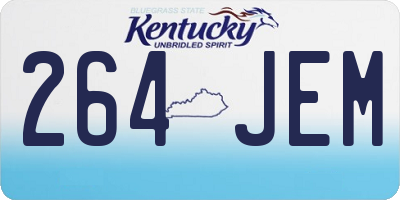 KY license plate 264JEM