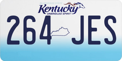 KY license plate 264JES