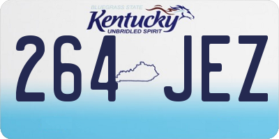 KY license plate 264JEZ