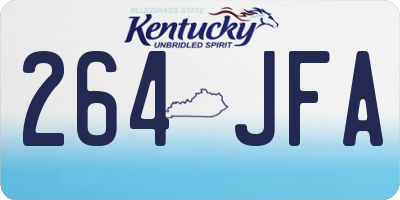 KY license plate 264JFA