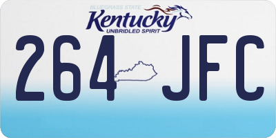 KY license plate 264JFC