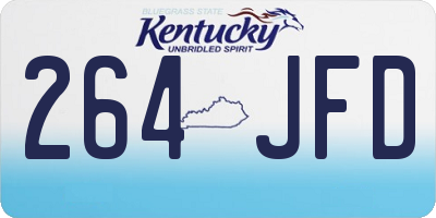 KY license plate 264JFD