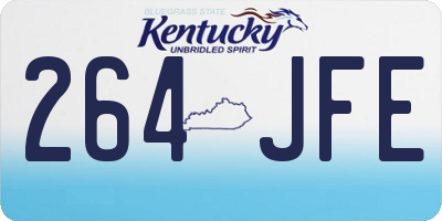 KY license plate 264JFE