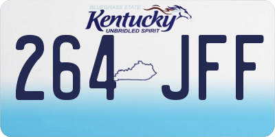 KY license plate 264JFF