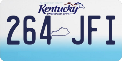 KY license plate 264JFI