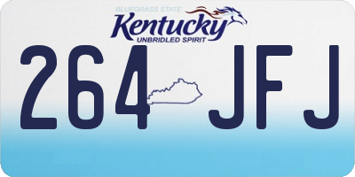 KY license plate 264JFJ