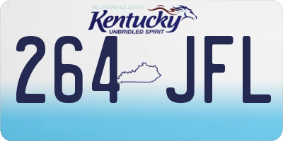KY license plate 264JFL