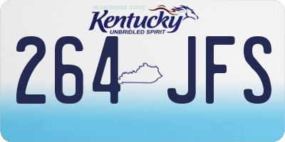 KY license plate 264JFS