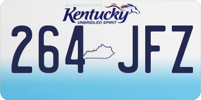 KY license plate 264JFZ
