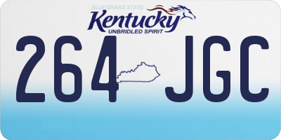 KY license plate 264JGC