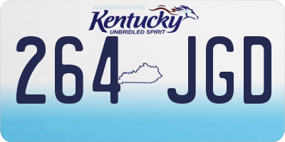 KY license plate 264JGD
