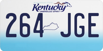 KY license plate 264JGE