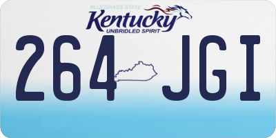 KY license plate 264JGI