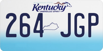 KY license plate 264JGP