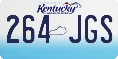 KY license plate 264JGS
