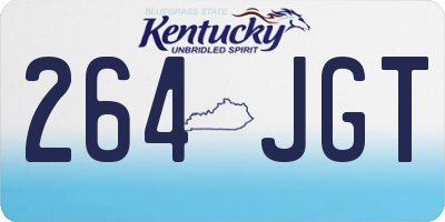 KY license plate 264JGT