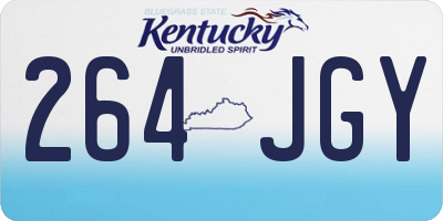 KY license plate 264JGY