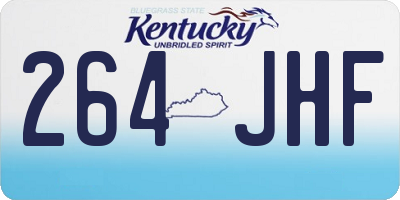 KY license plate 264JHF