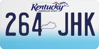 KY license plate 264JHK