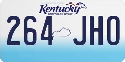 KY license plate 264JHO