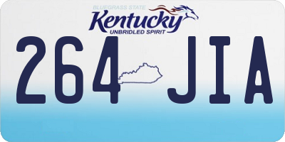 KY license plate 264JIA