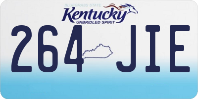KY license plate 264JIE