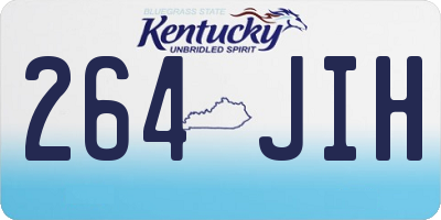 KY license plate 264JIH