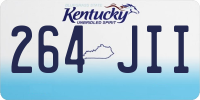 KY license plate 264JII