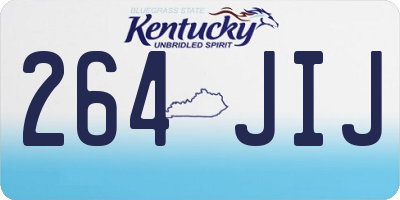 KY license plate 264JIJ