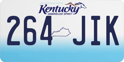 KY license plate 264JIK