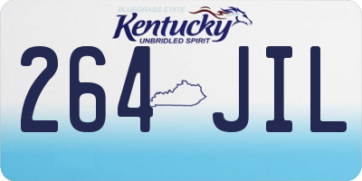 KY license plate 264JIL