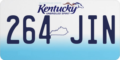 KY license plate 264JIN