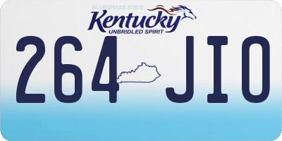 KY license plate 264JIO