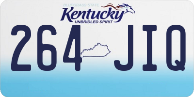 KY license plate 264JIQ