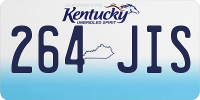 KY license plate 264JIS