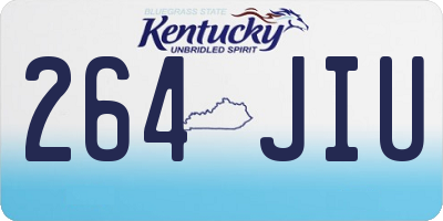 KY license plate 264JIU